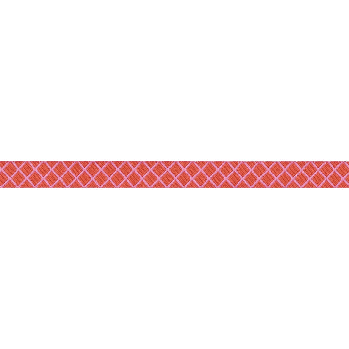 PREORDER - Renaissance Ribbons - True Colors 2025 - On the Grid in Bubblegum - 3/8" width - By Tula Pink - One Yard