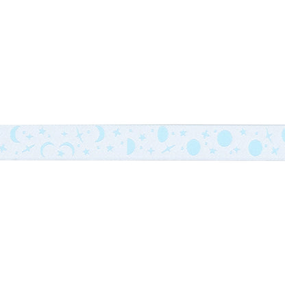 Renaissance Ribbons - True Colors 2025 - Space Sprinkles in Waterfall - 5/8" width - By Tula Pink - One Yard
