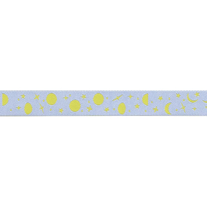 Renaissance Ribbons - True Colors 2025 - Space Sprinkles in Lightning Bug - 5/8" width - By Tula Pink - One Yard