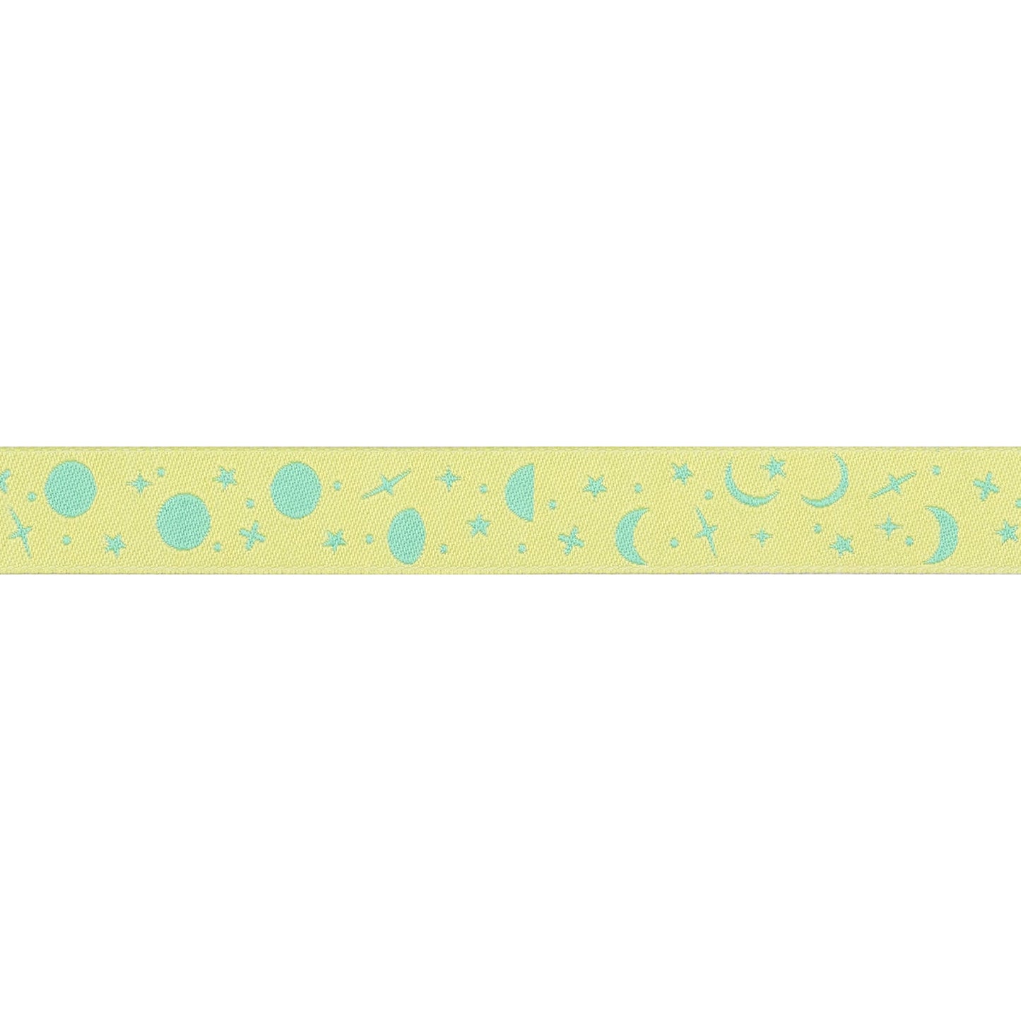 Renaissance Ribbons - True Colors 2025 - Space Sprinkles in Sea Glass - 5/8" width - By Tula Pink - One Yard