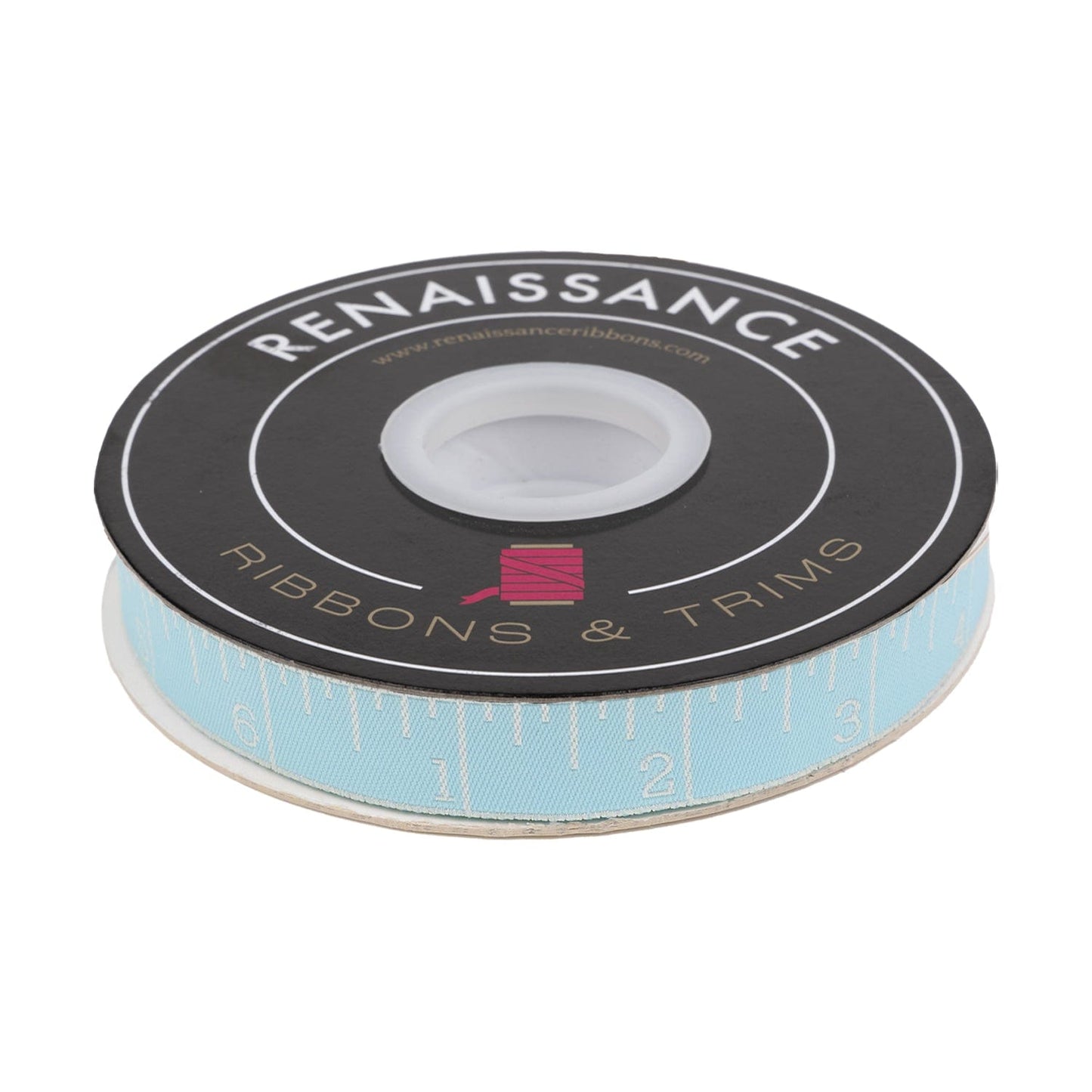 Renaissance Ribbons - True Colors 2025 - Measure Twice in Waterfall - 5/8" width - By Tula Pink - One Yard