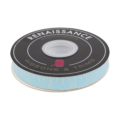 Renaissance Ribbons - True Colors 2025 - Measure Twice in Waterfall - 5/8" width - By Tula Pink - One Yard