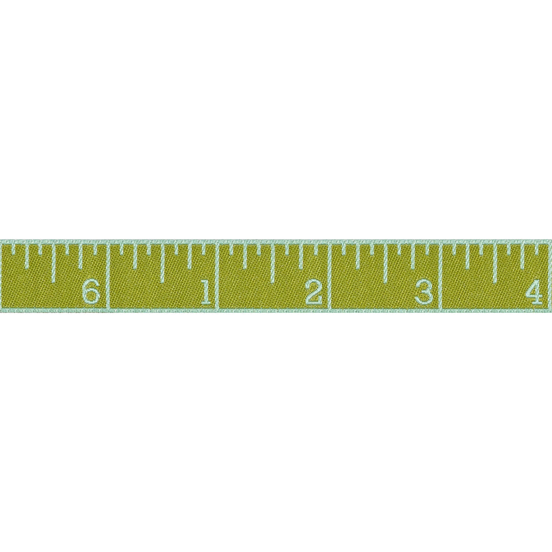 Renaissance Ribbons - True Colors 2025 - Measure Twice in Mojito - 5/8" width - By Tula Pink - One Yard