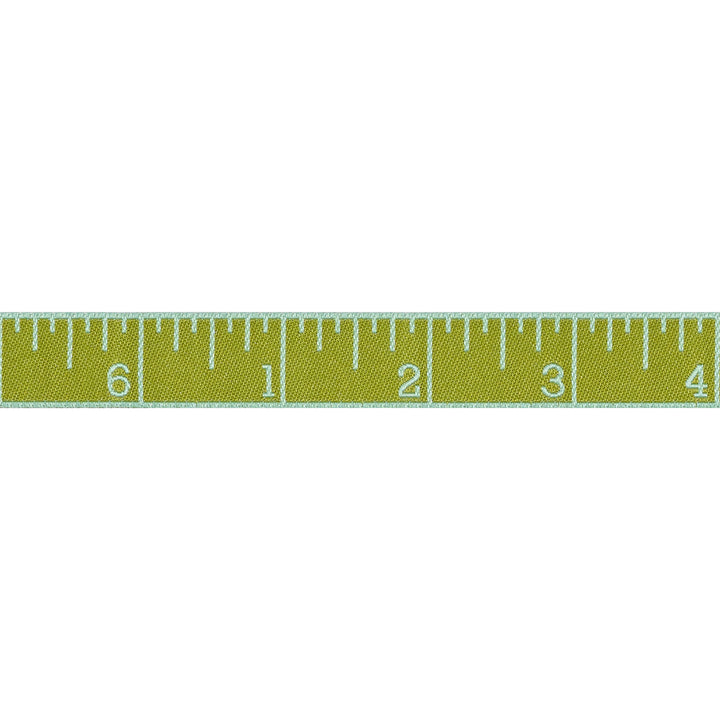 Renaissance Ribbons - True Colors 2025 - Measure Twice in Mojito - 5/8" width - By Tula Pink - One Yard