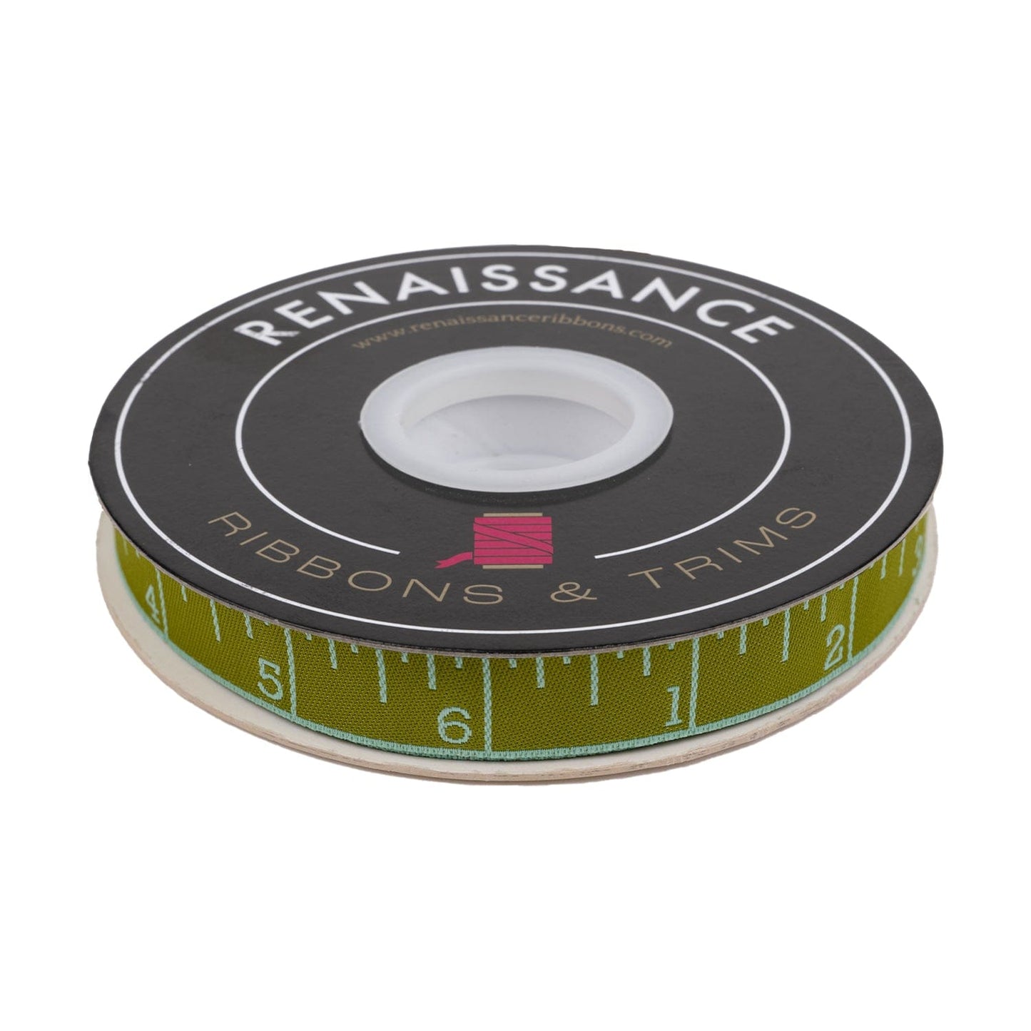 Renaissance Ribbons - True Colors 2025 - Measure Twice in Mojito - 5/8" width - By Tula Pink - One Yard