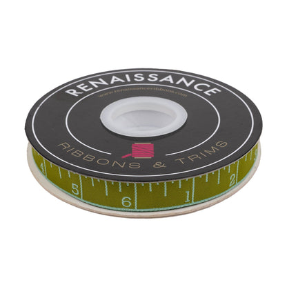 Renaissance Ribbons - True Colors 2025 - Measure Twice in Mojito - 5/8" width - By Tula Pink - One Yard