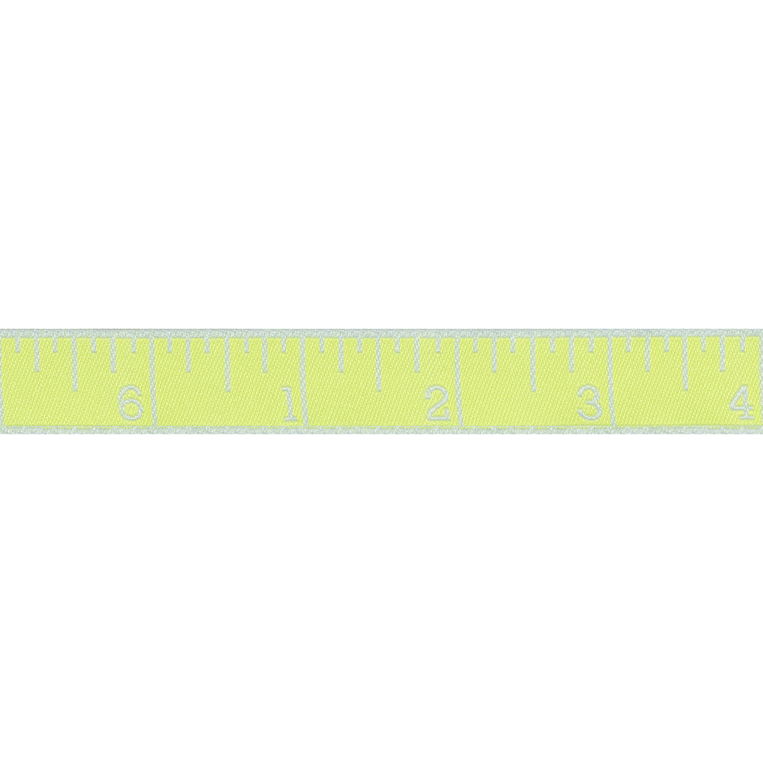 Renaissance Ribbons - True Colors 2025 - Measure Twice in Lightning Bug - 5/8" width - By Tula Pink - One Yard