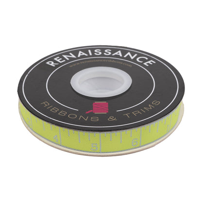 Renaissance Ribbons - True Colors 2025 - Measure Twice in Lightning Bug - 5/8" width - By Tula Pink - One Yard