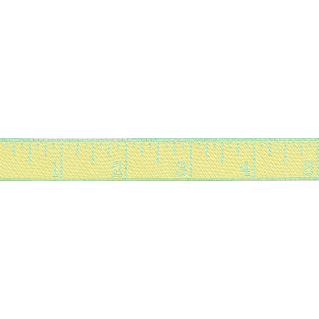 Renaissance Ribbons - True Colors 2025 - Measure Twice in Lemon Zest - 5/8" width - By Tula Pink - One Yard
