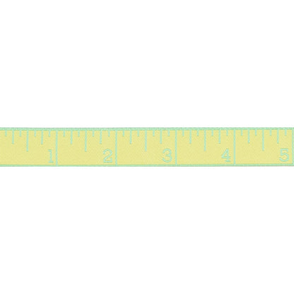 Renaissance Ribbons - True Colors 2025 - Measure Twice in Lemon Zest - 5/8" width - By Tula Pink - One Yard