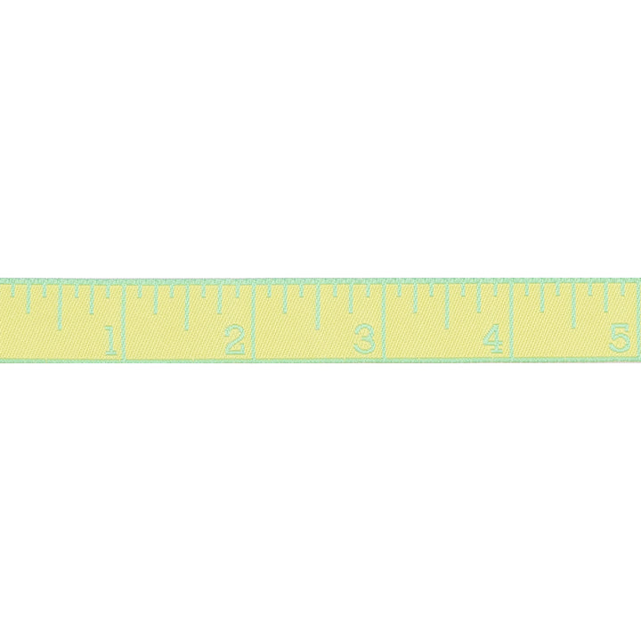 Renaissance Ribbons - True Colors 2025 - Measure Twice in Lemon Zest - 5/8" width - By Tula Pink - One Yard