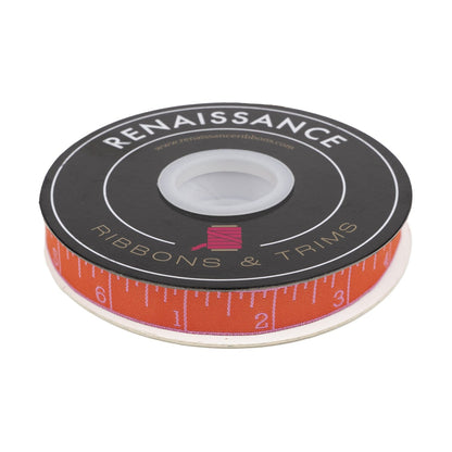Renaissance Ribbons - True Colors 2025 - Measure Twice in Sweet Tomato - 5/8" width - By Tula Pink - One Yard