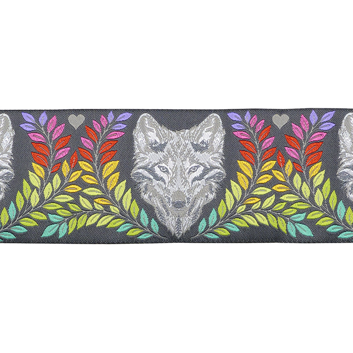 Graywork - Wolf of Pink Street in Carbon - 2" width - by Tula Pink - One Yard (Preorder)