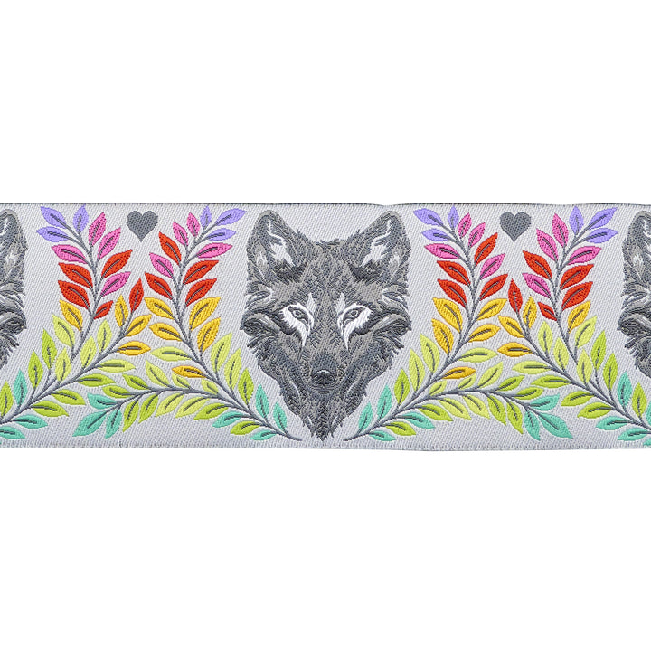 Graywork - Wolf of Pink Street in Fog - 2" width - by Tula Pink - One Yard (Preorder)