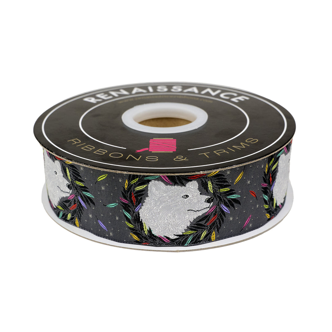 Graywork - Just Bearly in Carbon - 1-1/2" width - by Tula Pink - One Yard (Preorder)