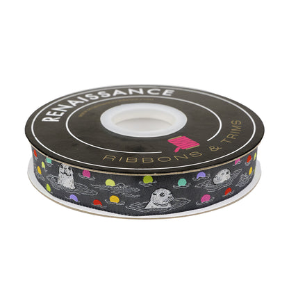 Graywork - Seal the Deal in Carbon - 7/8" width - by Tula Pink - One Yard