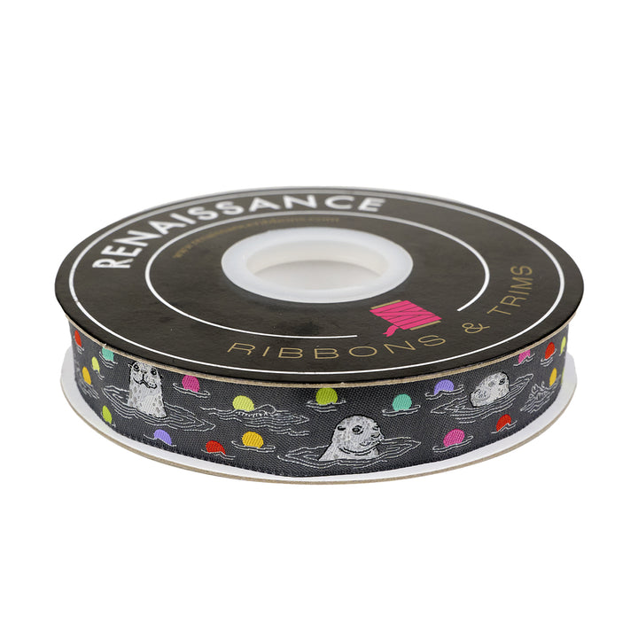 Graywork - Seal the Deal in Carbon - 7/8" width - by Tula Pink - One Yard (Preorder)