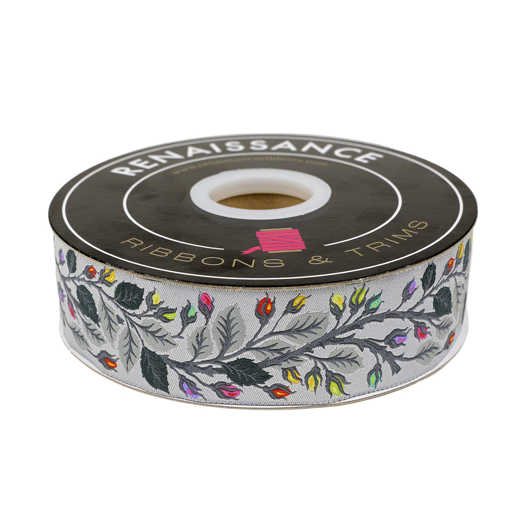 Graywork - Beautymark in Fog - 1-1/2" width - by Tula Pink - One Yard (Preorder)