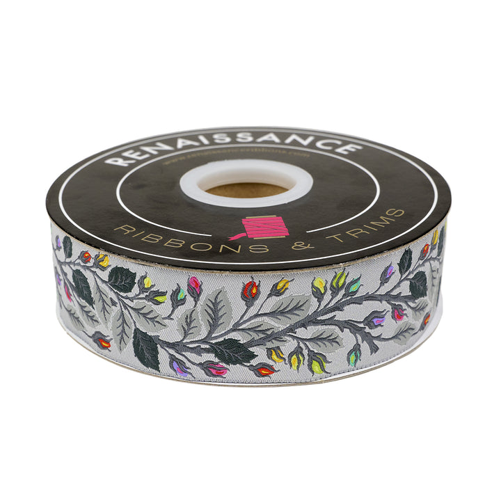 Graywork - Beautymark in Fog - 1-1/2" width - by Tula Pink - One Yard (Preorder)