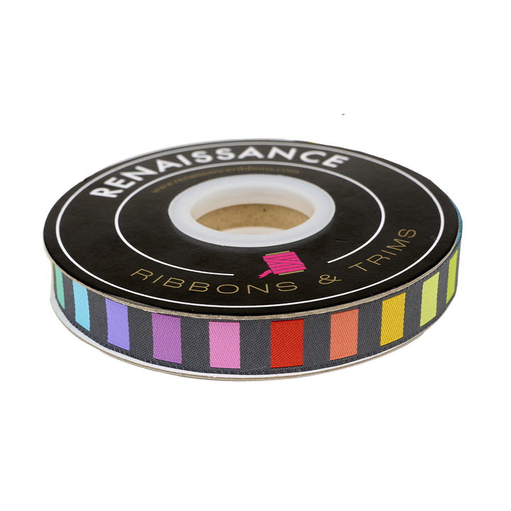 Graywork - Disco Stripe in Carbon - 5/8" width - by Tula Pink - One Yard (Preorder)