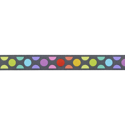 Graywork - Disco Dot in Carbon - 5/8" width - by Tula Pink - One Yard