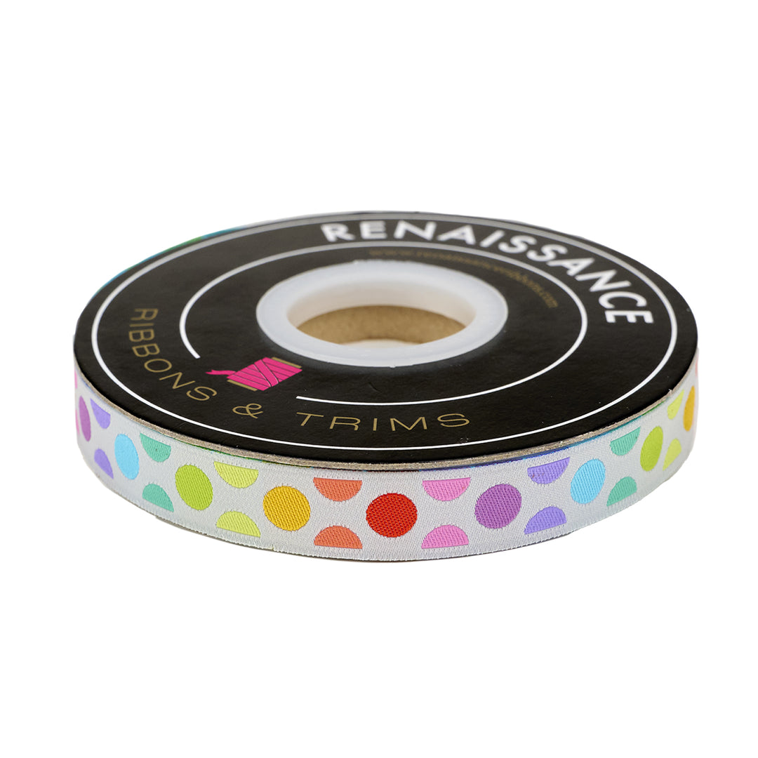 Graywork - Disco Dot in Whisper - 5/8" width - by Tula Pink  - One Yard (Preorder)