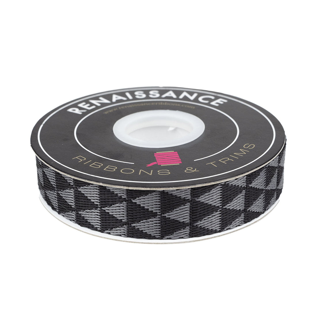 Graywork - Kinda Shady in Carbon WEBBING - 1" width - by Tula Pink - One Yard (Preorder)