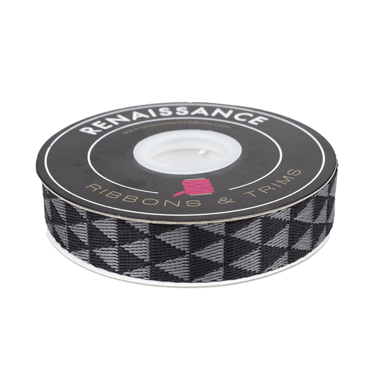 Graywork - Kinda Shady in Carbon WEBBING - 1" width - by Tula Pink - One Yard (Preorder)