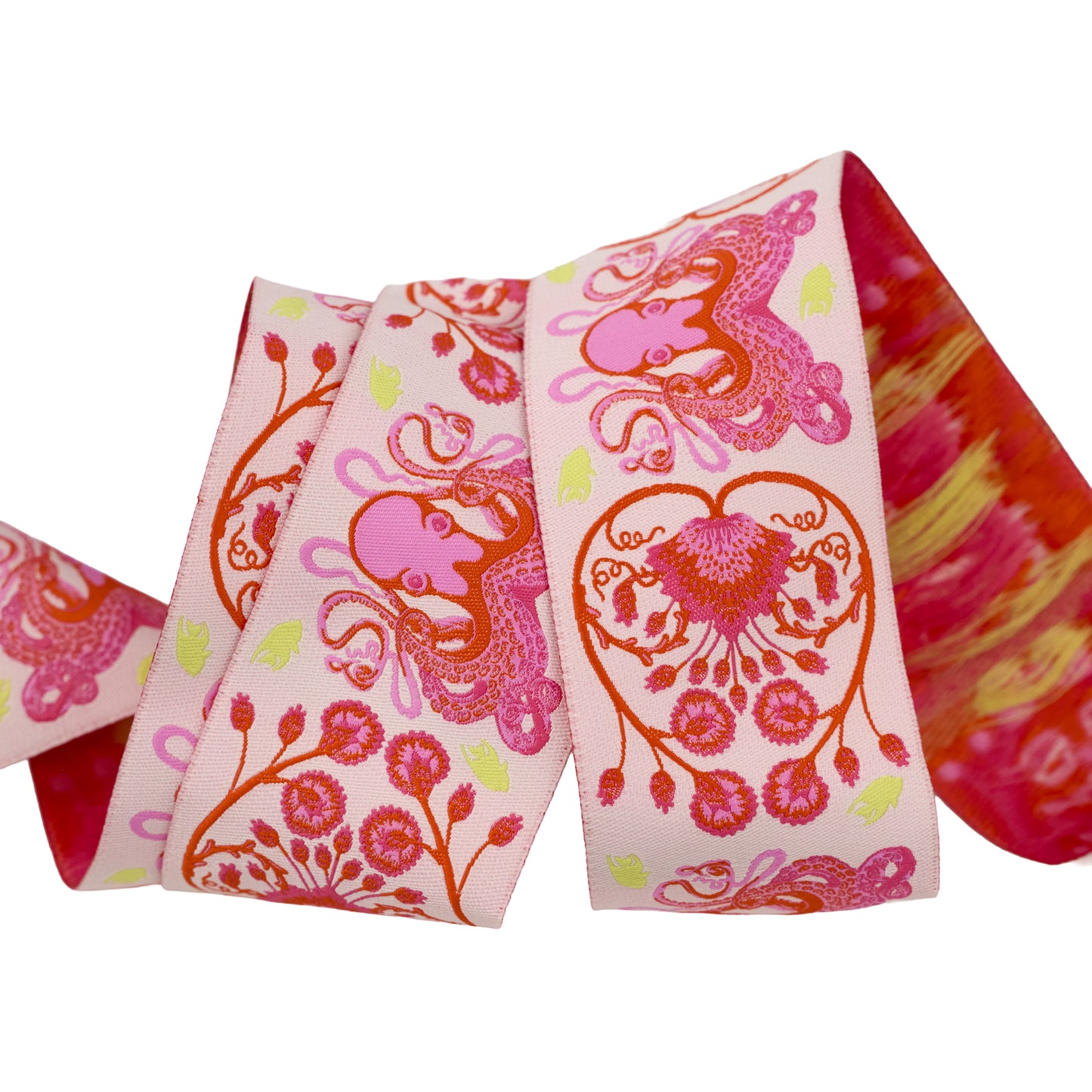 Floral Reef - Octogarden in Coralline - 1-7/8" width - by Tula Pink - One Yard (Preorder)