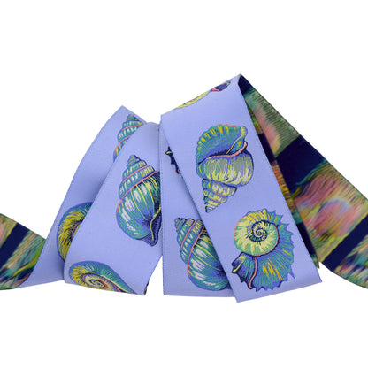 Floral Reef - Lil Shelly in Marine - 1-1/2" width - by Tula Pink - One Yard (Preorder)