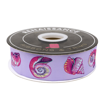 Floral Reef - Lil Shelly in Ultraviolet - 1-1/2" width - by Tula Pink - One Yard (Preorder)