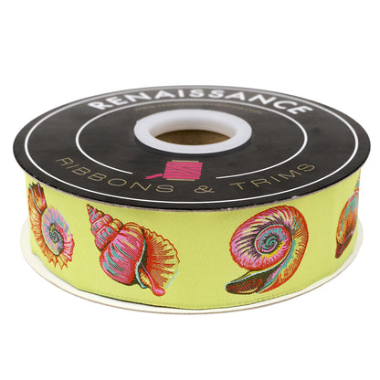 Floral Reef - Lil Shelly in Seagrass - 1-1/2" width - by Tula Pink - One Yard (Preorder)