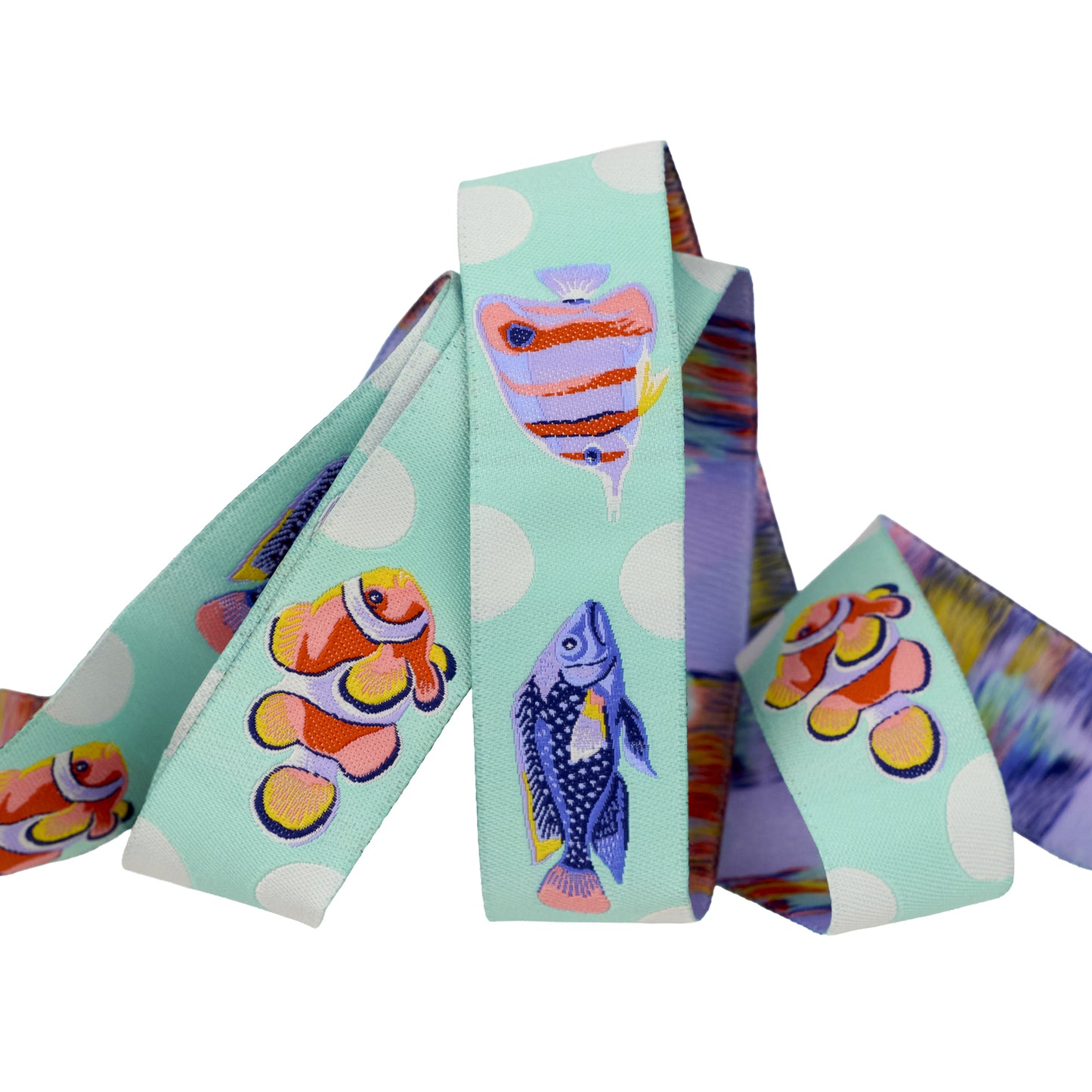 Floral Reef - School Crossing in Marine - 1" width - by Tula Pink - One Yard (Preorder)