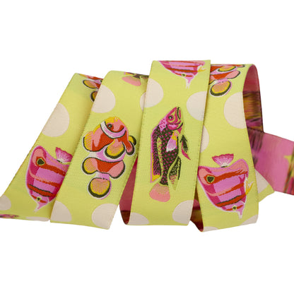 Floral Reef - School Crossing in Seagrass - 1" width - by Tula Pink - One Yard (Preorder)