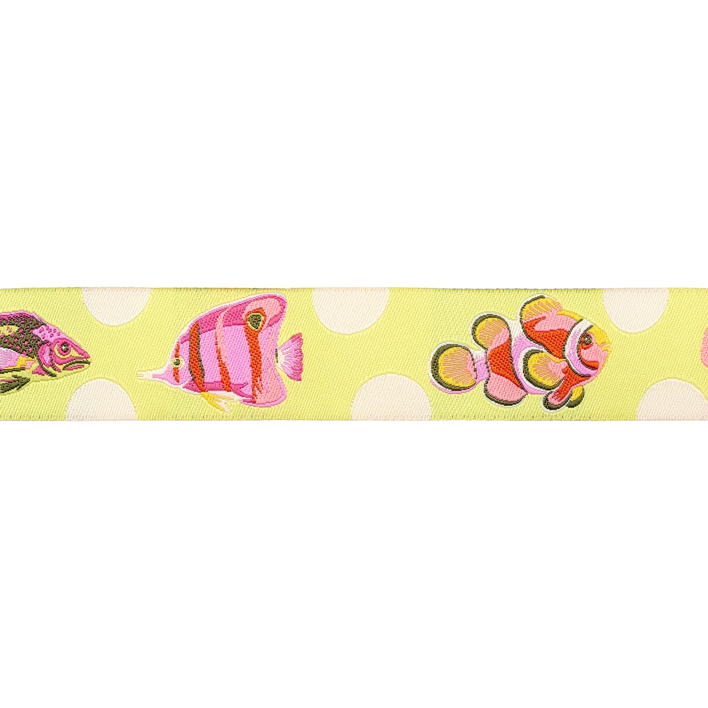 Floral Reef - School Crossing in Seagrass - 1" width - by Tula Pink - One Yard (Preorder)