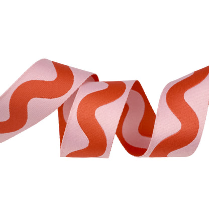 Floral Reef - Big Squiggle in Coralline - 1-1/2" width WEBBING - by Tula Pink - One Yard (Preorder)