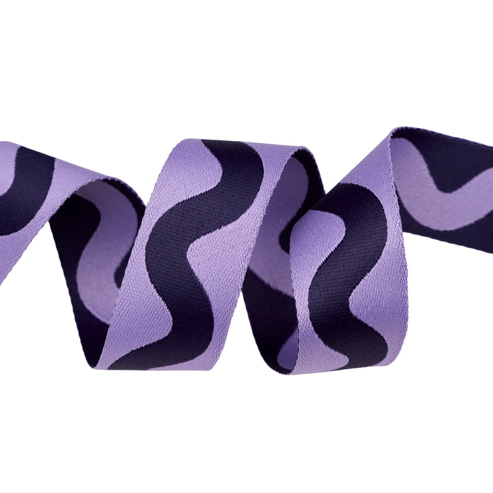 Floral Reef - Big Squiggle in Ultraviolet - 1-1/2" width WEBBING - by Tula Pink - One Yard (Preorder)