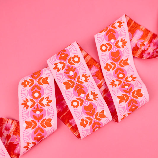 Legendary - Beg Your Garden in Wild Orchid - 1-7/8" width - by Tula Pink - One Yard (Preorder)