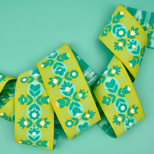 Legendary - Beg Your Garden in Apple - 1-7/8" width - by Tula Pink - One Yard (Preorder)