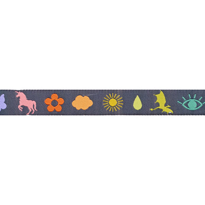 Legendary - Charmed in Charcoal - 5/8" width - by Tula Pink - One Yard (Preorder)