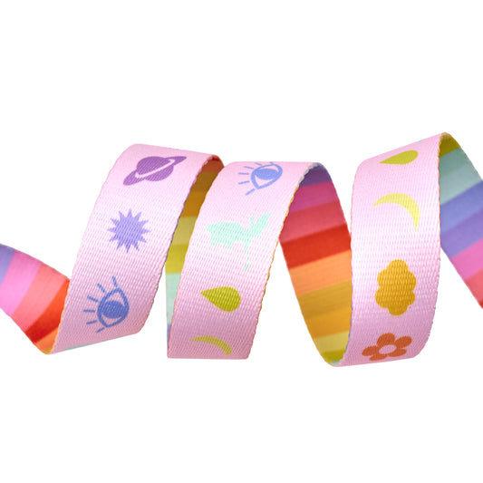 Legendary - Charmed WEBBING in Wild Orchid - 1" width - by Tula Pink - One Yard (Preorder)