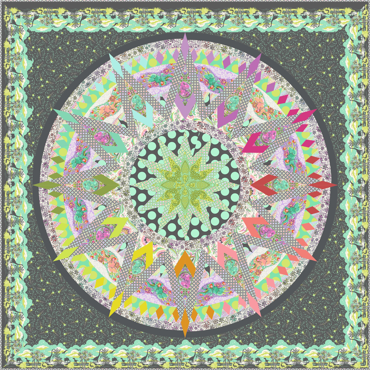 The Big Bang Quilt Kit featuring Roar! from Tula Pink - KIT2QTTP.BIGBANG