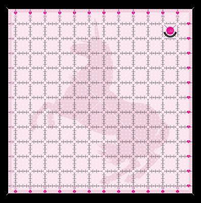 PREORDER - Tula Pink Hardware - 12.5" X 12.5" - Non Slip Unicorn Ruler - TP2SQ12