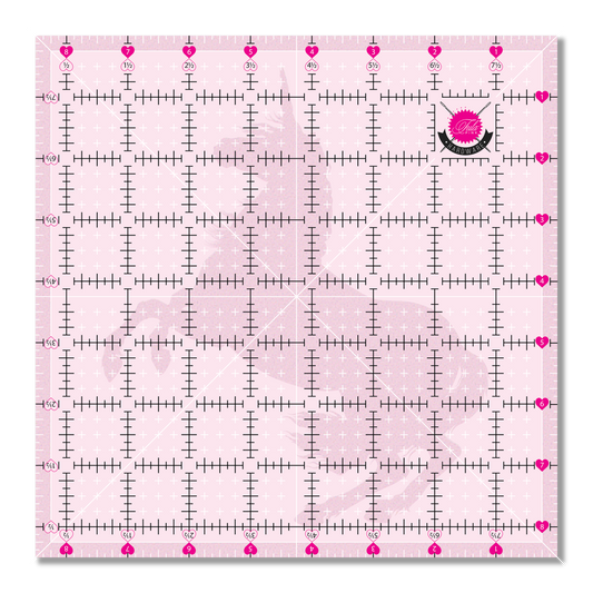 Tula Pink Hardware - 8-1/2" x 8-1/2" - Clear Grip Ruler - TPSQ8