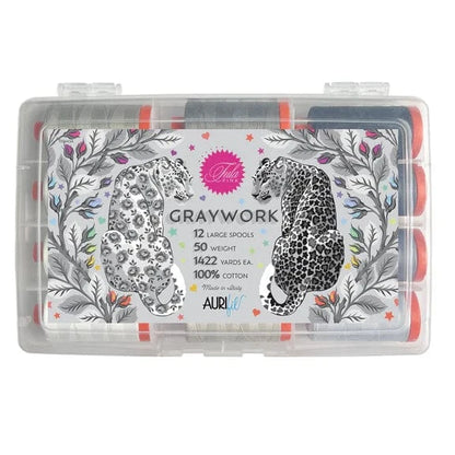 Graywork - Aurifil Thread Set - 12 pc Set - TP50GW12 (Preorder)