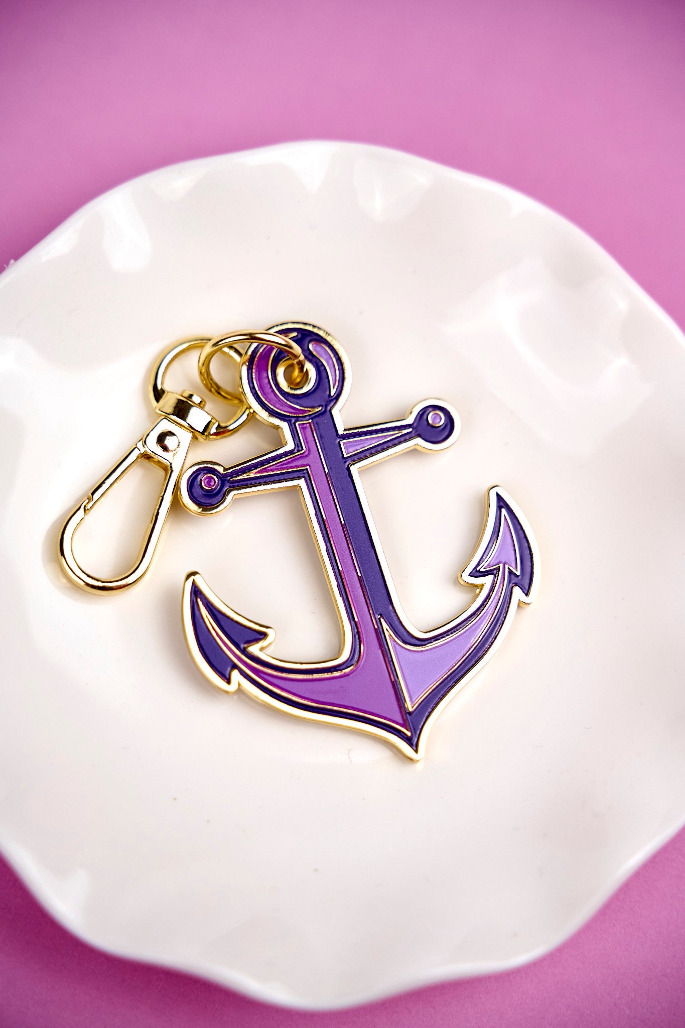Sallie Tomato - Anchors Aweigh Ultraviolet Bag Charm - STS345