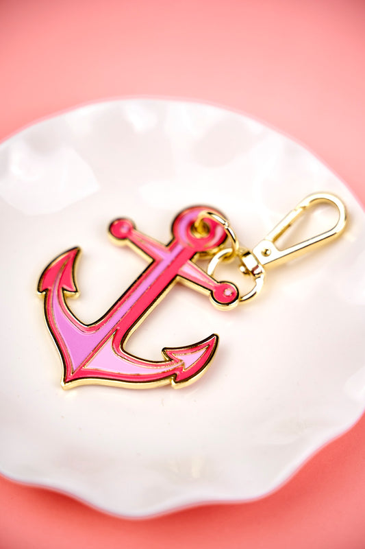 Sallie Tomato - Anchors Aweigh Coralline Bag Charm - STS346