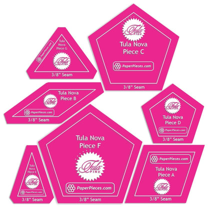 Tula Nova - Acrylic Templates 7 Piece Set - 3/8" Seam Allowance