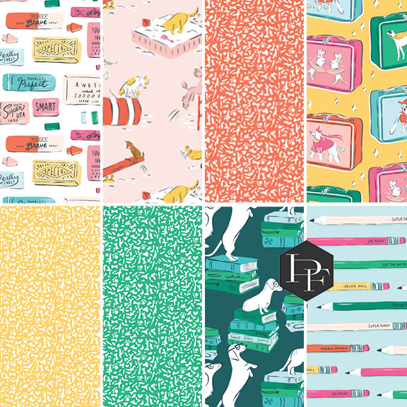 PREORDER - Teacher's Pet - Fat Quarter Bundle of 8 pcs - FBFQKM.TEACHERSPET