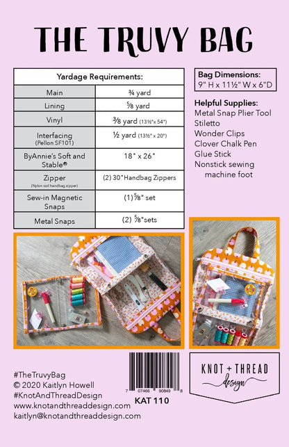 The Truvy Bag - Knot and Thread Designs - KAT 110 - Printed Pattern